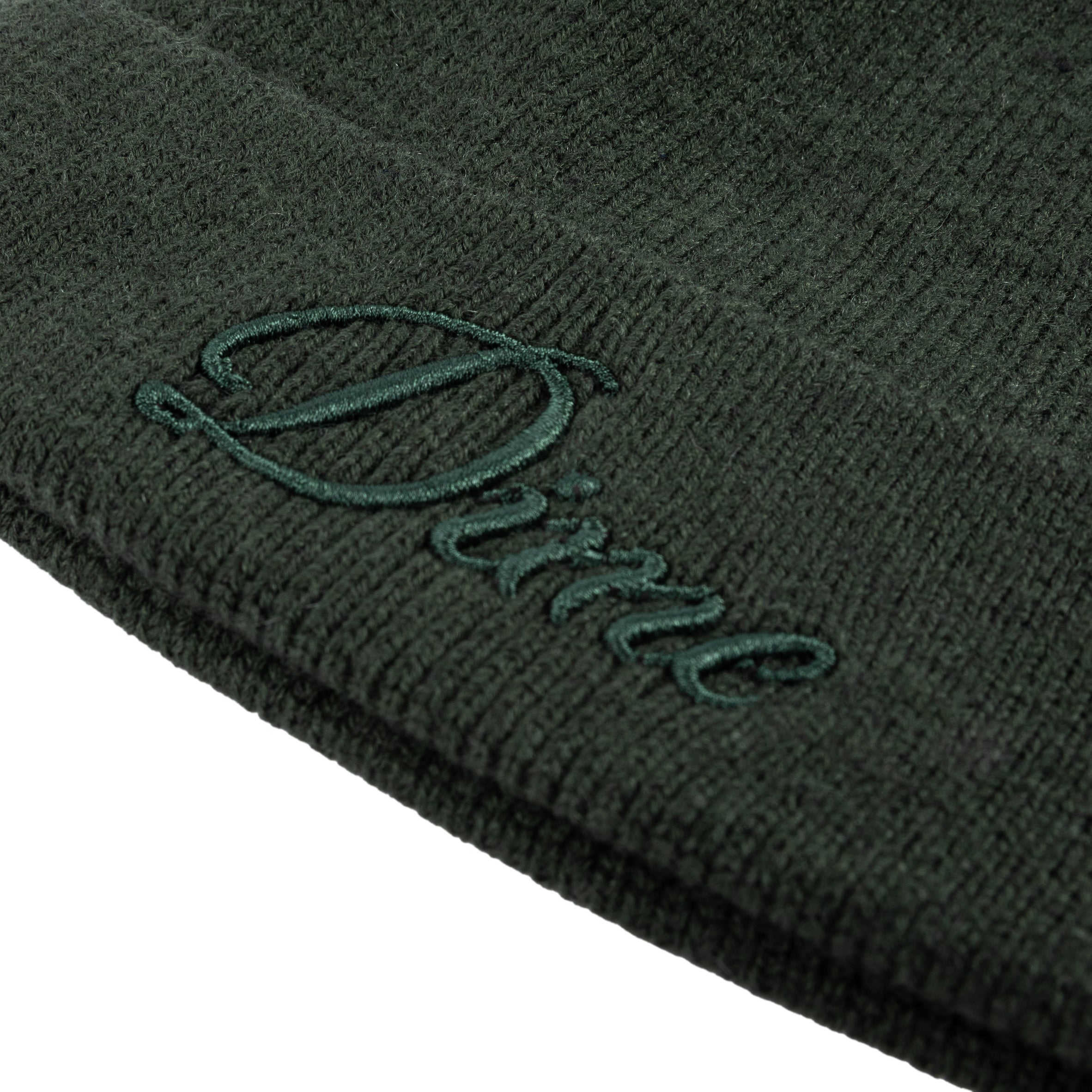 【Dime】Cursive Wool Fold Beanie - Forest