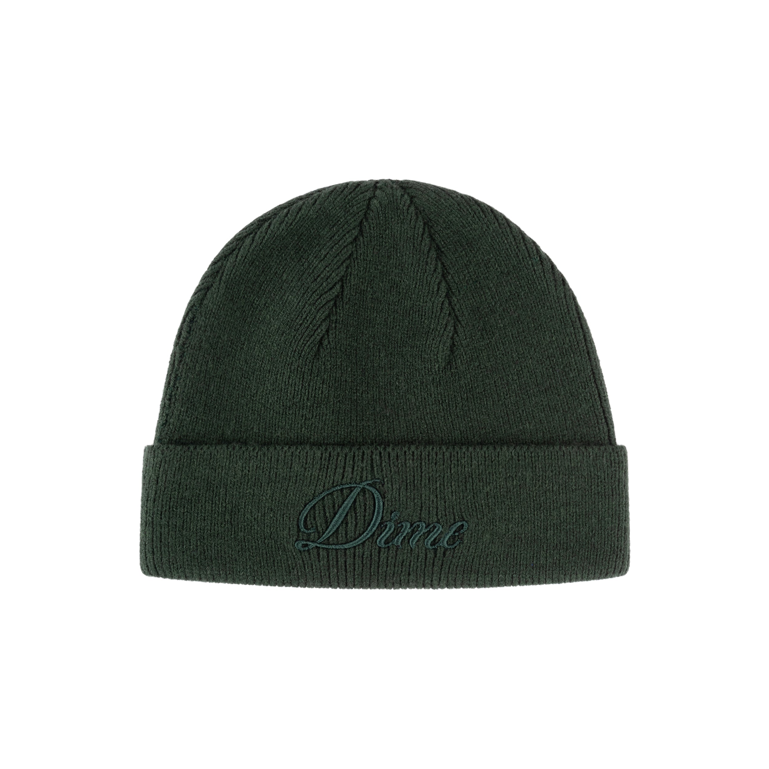 【Dime】Cursive Wool Fold Beanie - Forest