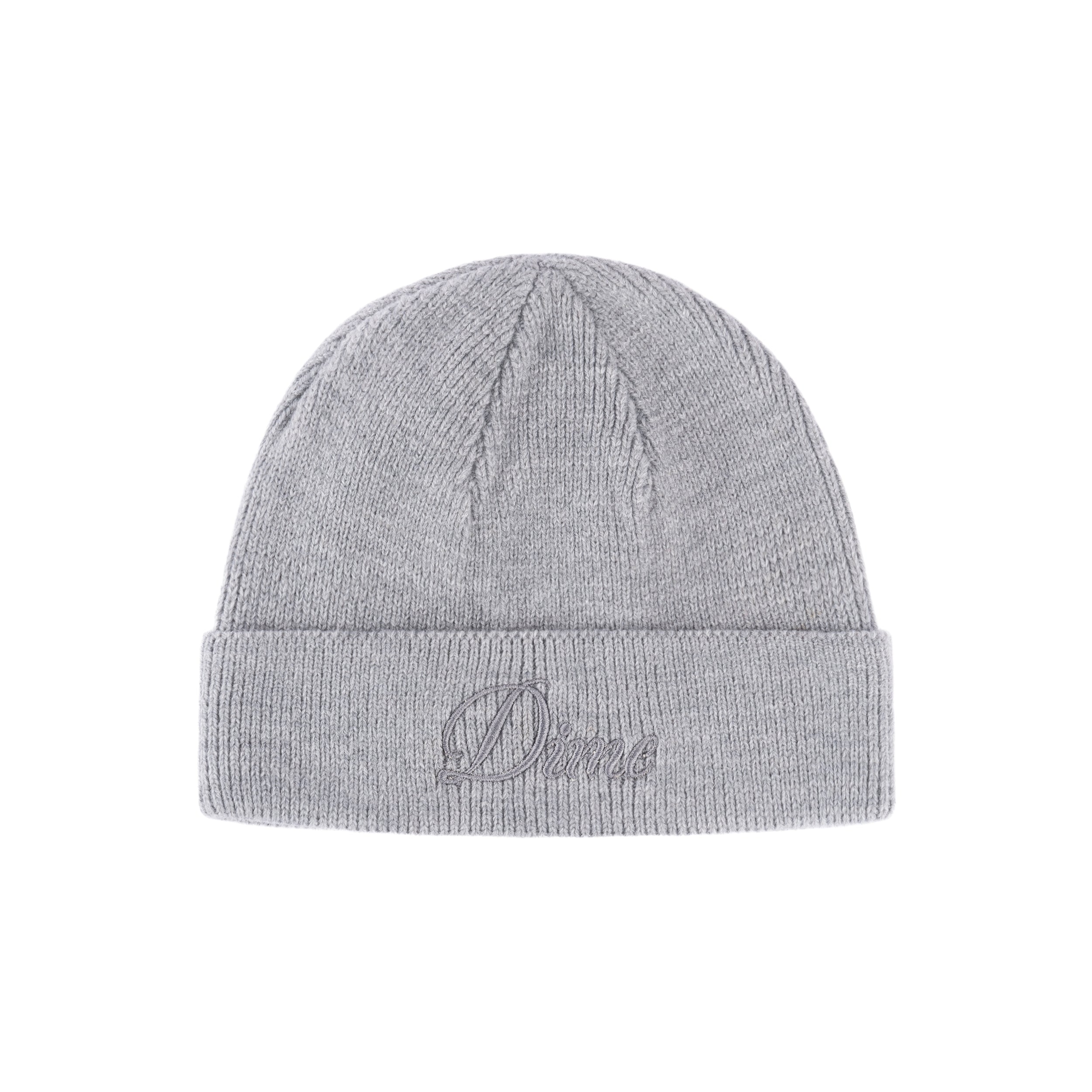【Dime】Cursive Wool Fold Beanie - Heather gray