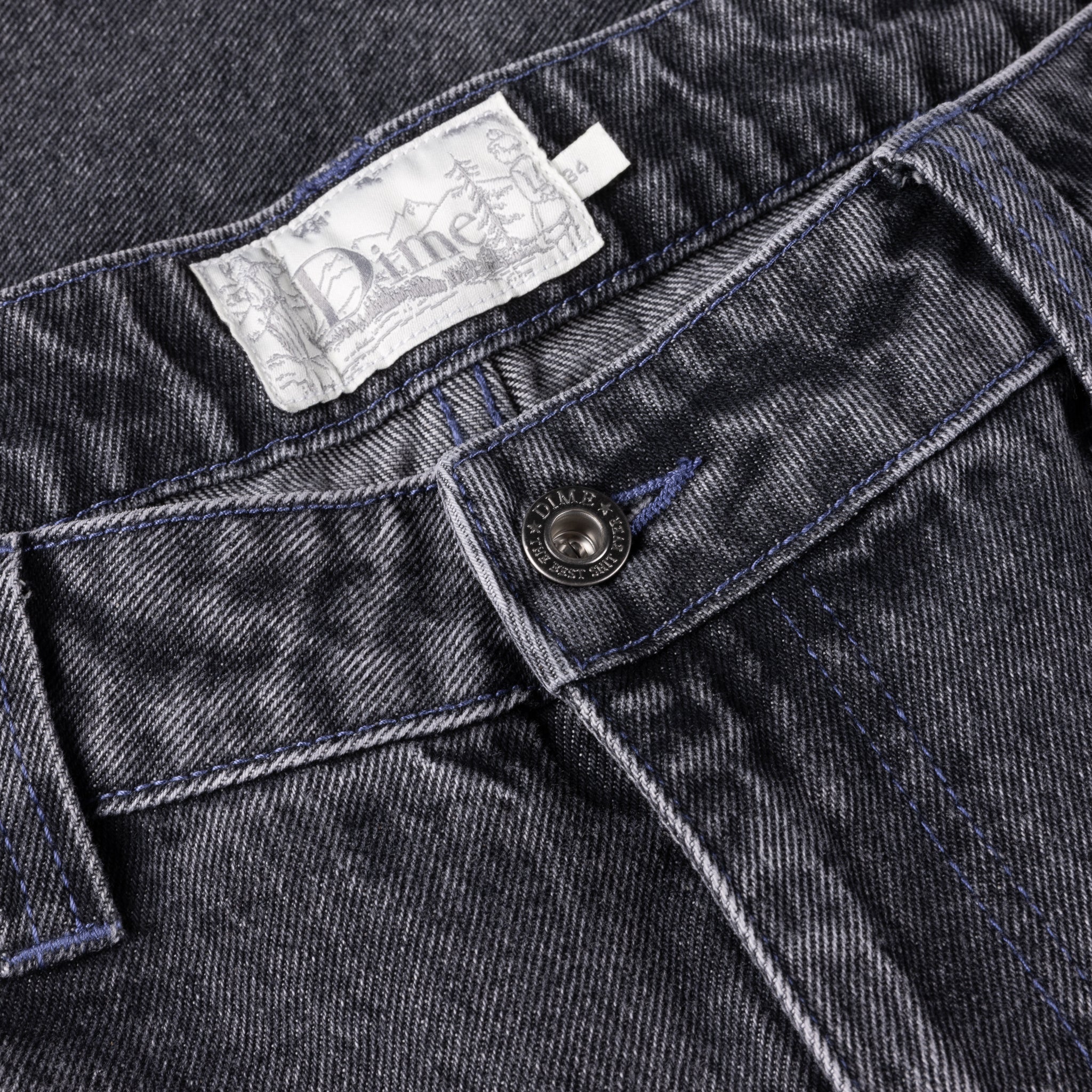 【Dime】Baggy Denim Pants - Faded Black