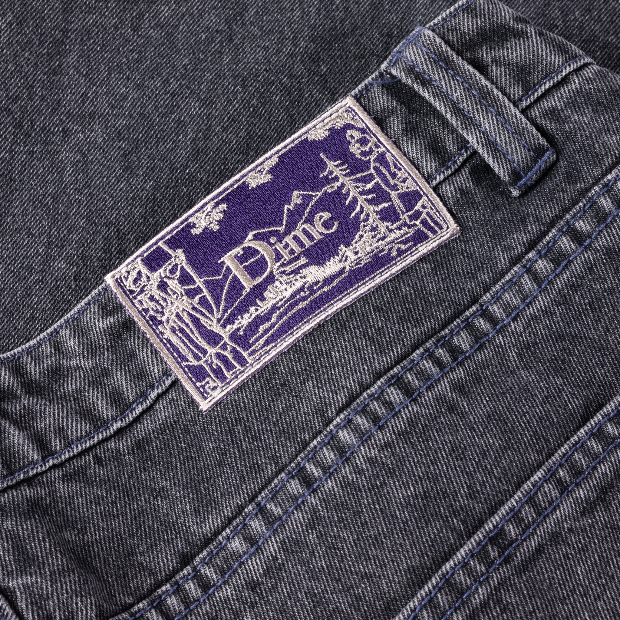 【Dime】Baggy Denim Pants - Faded Black