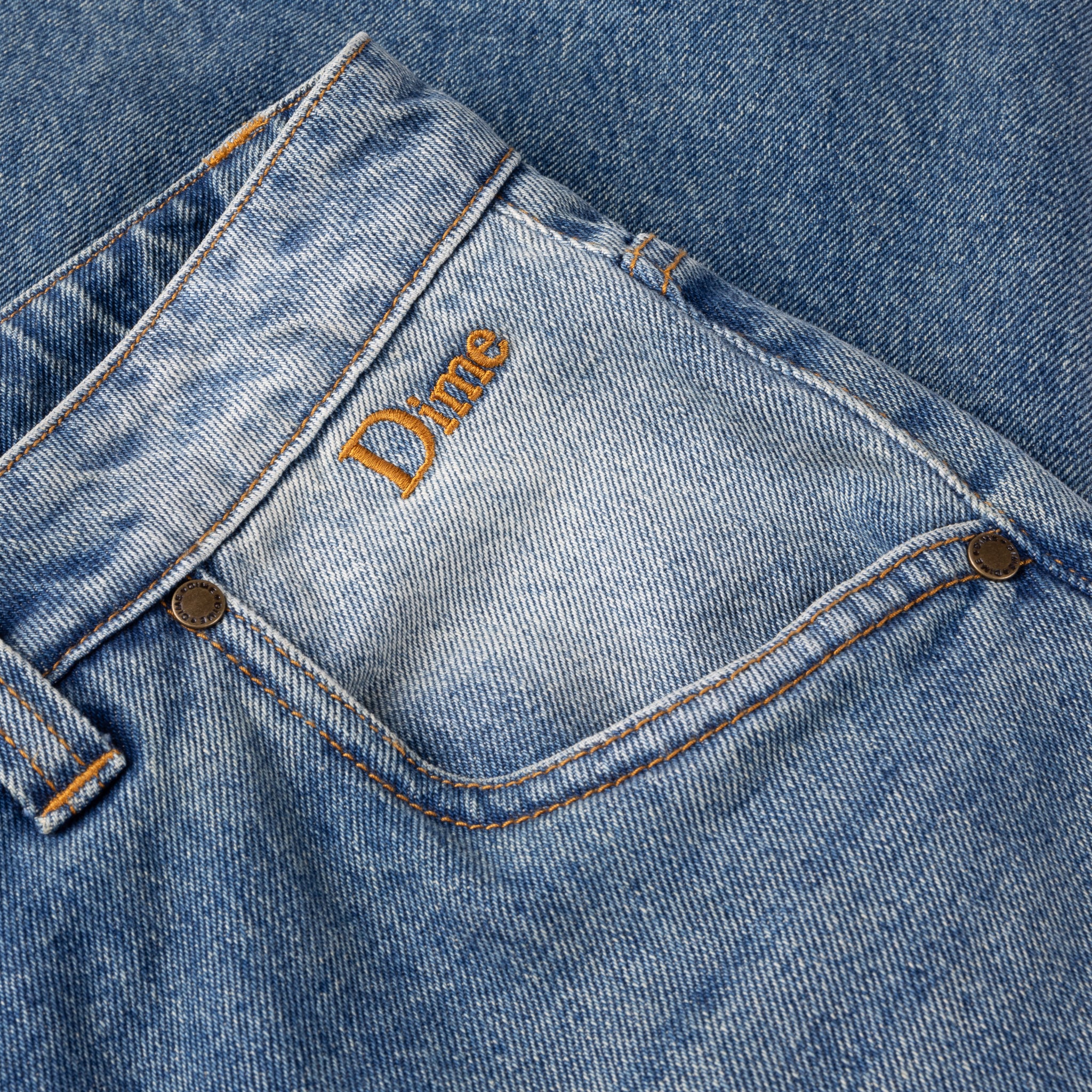 【Dime】Baggy Denim Pants - Sandblasted indigo