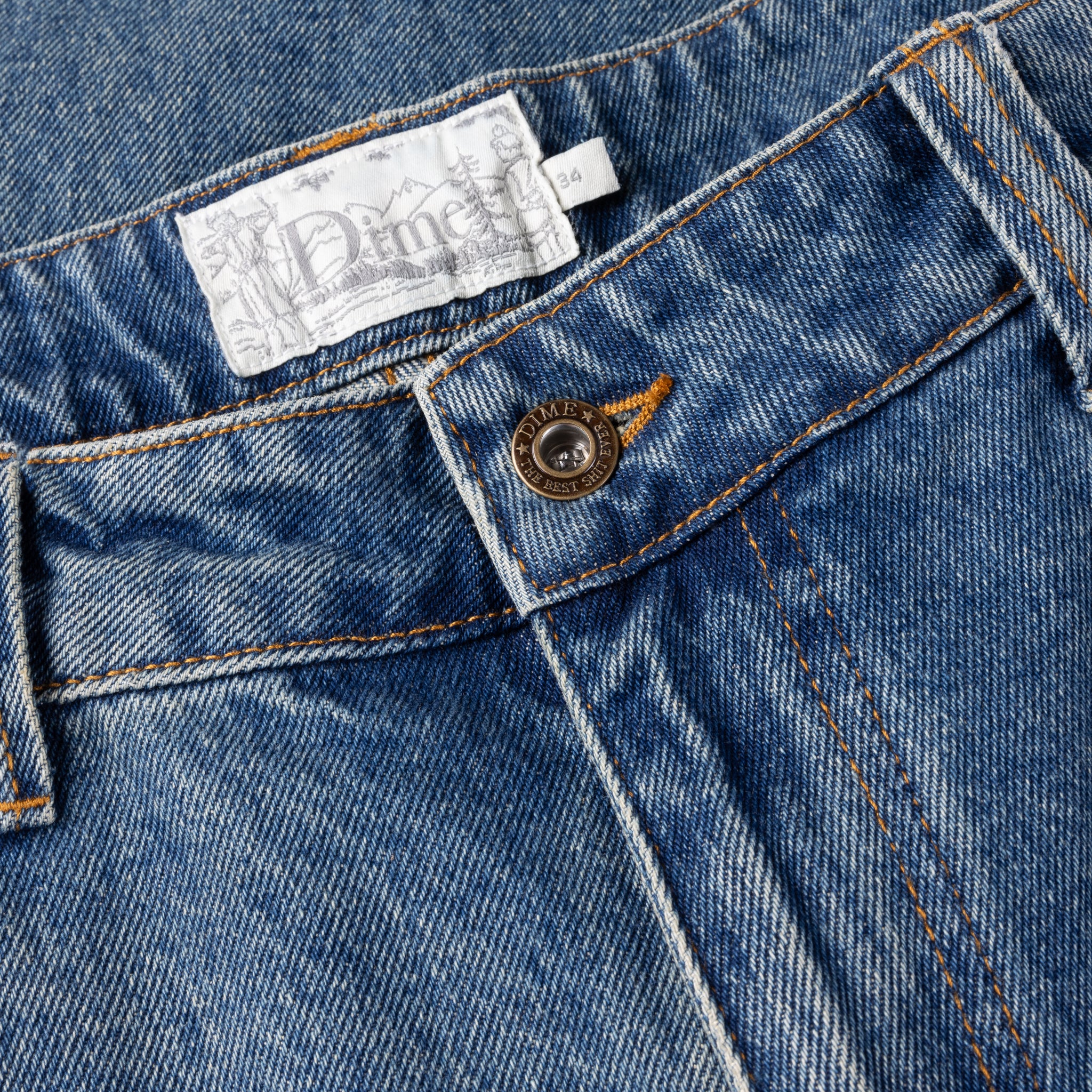 【Dime】Baggy Denim Pants - Sandblasted indigo