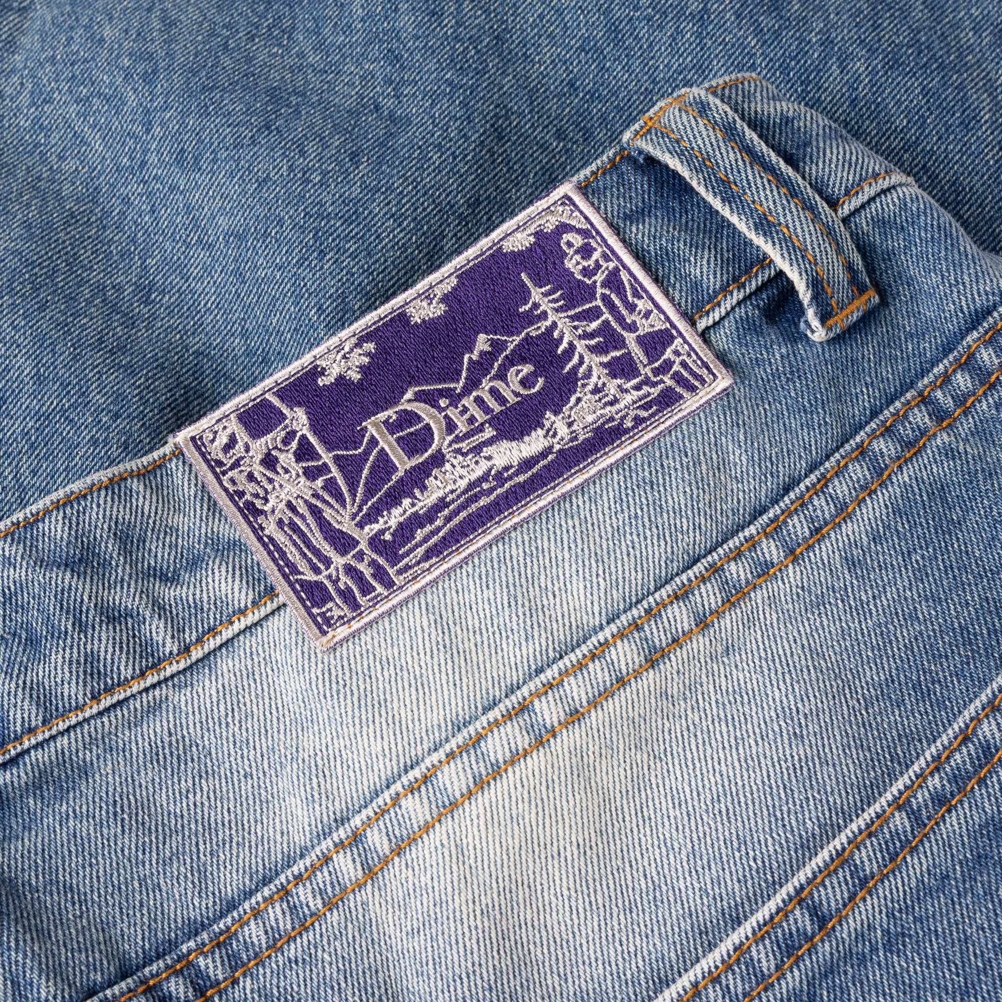 【Dime】Baggy Denim Pants - Sandblasted indigo