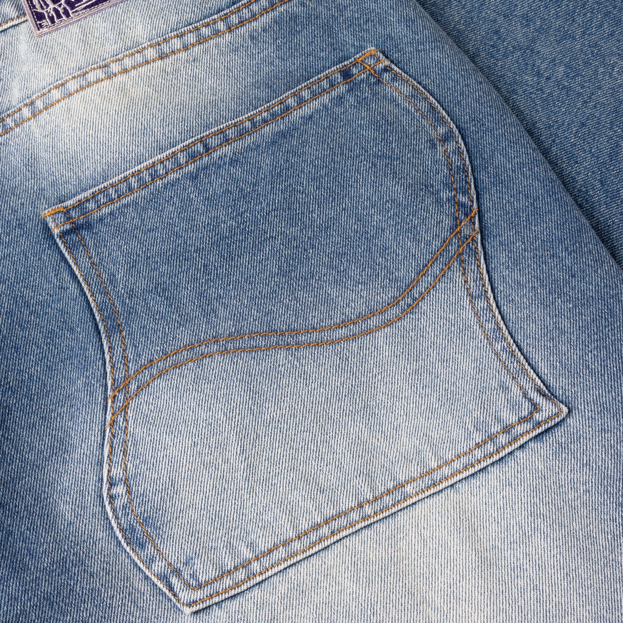 【Dime】Baggy Denim Pants - Sandblasted indigo
