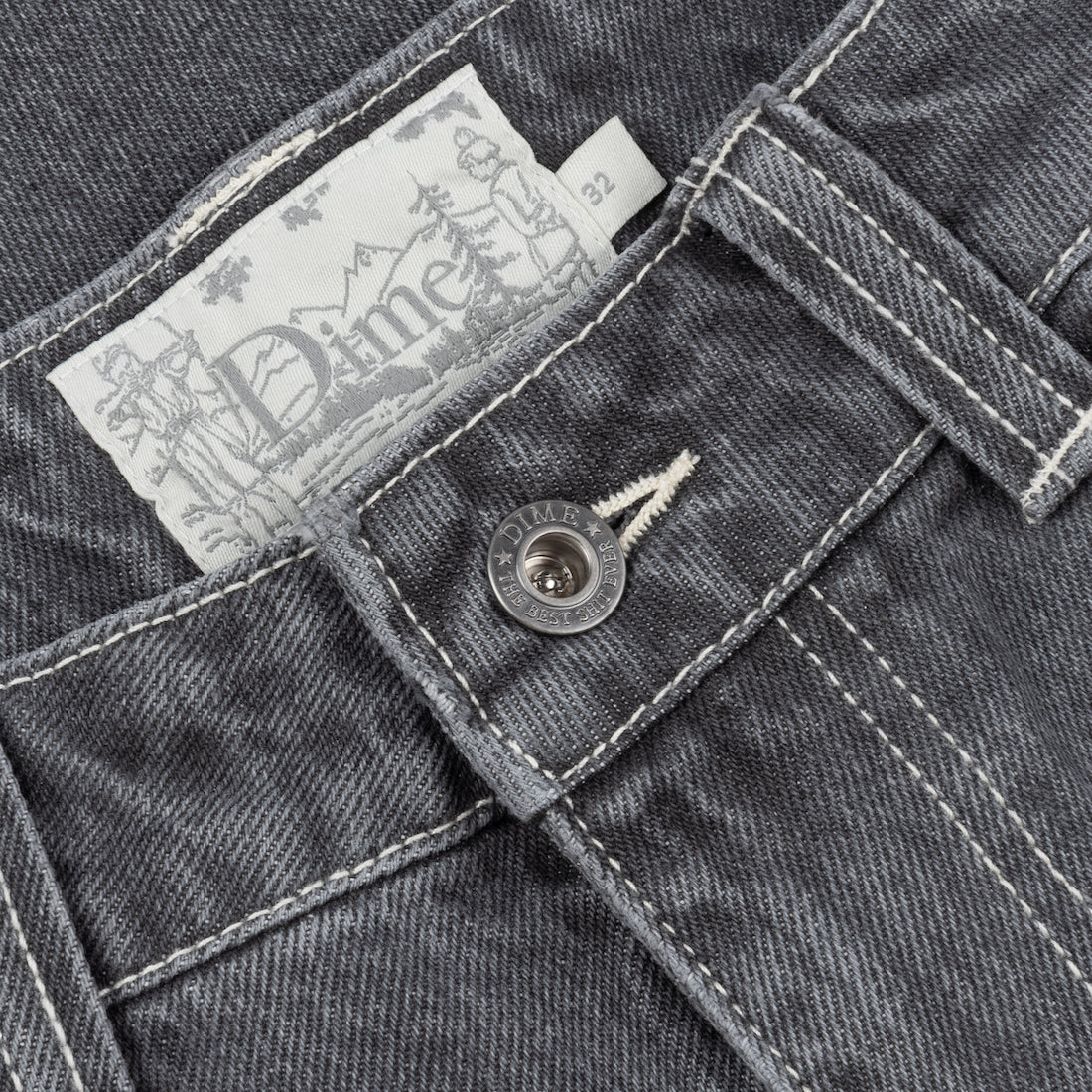 【Dime】Classic Denim Shorts - Faded black