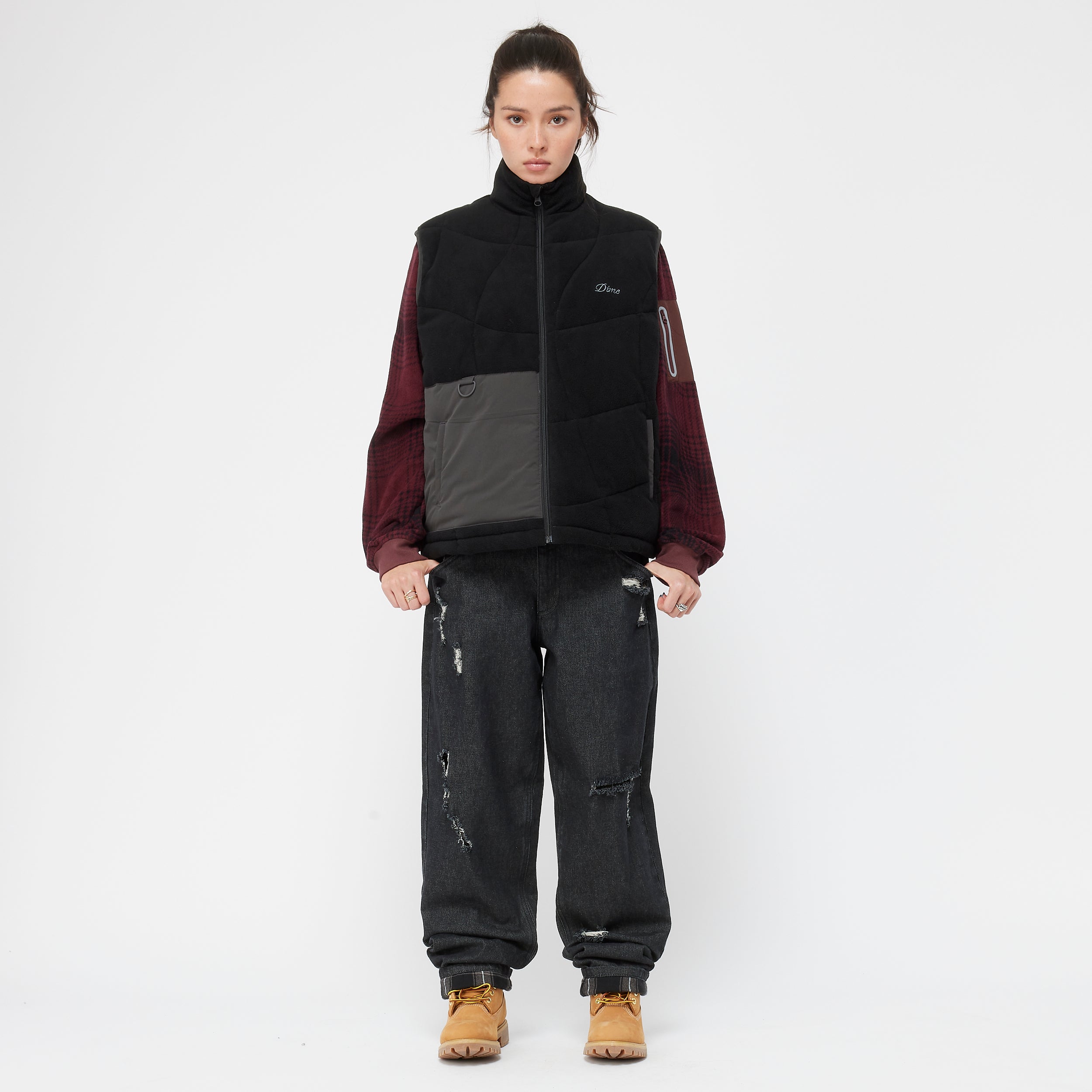 【Dime】Sleeveless Puffer - Black