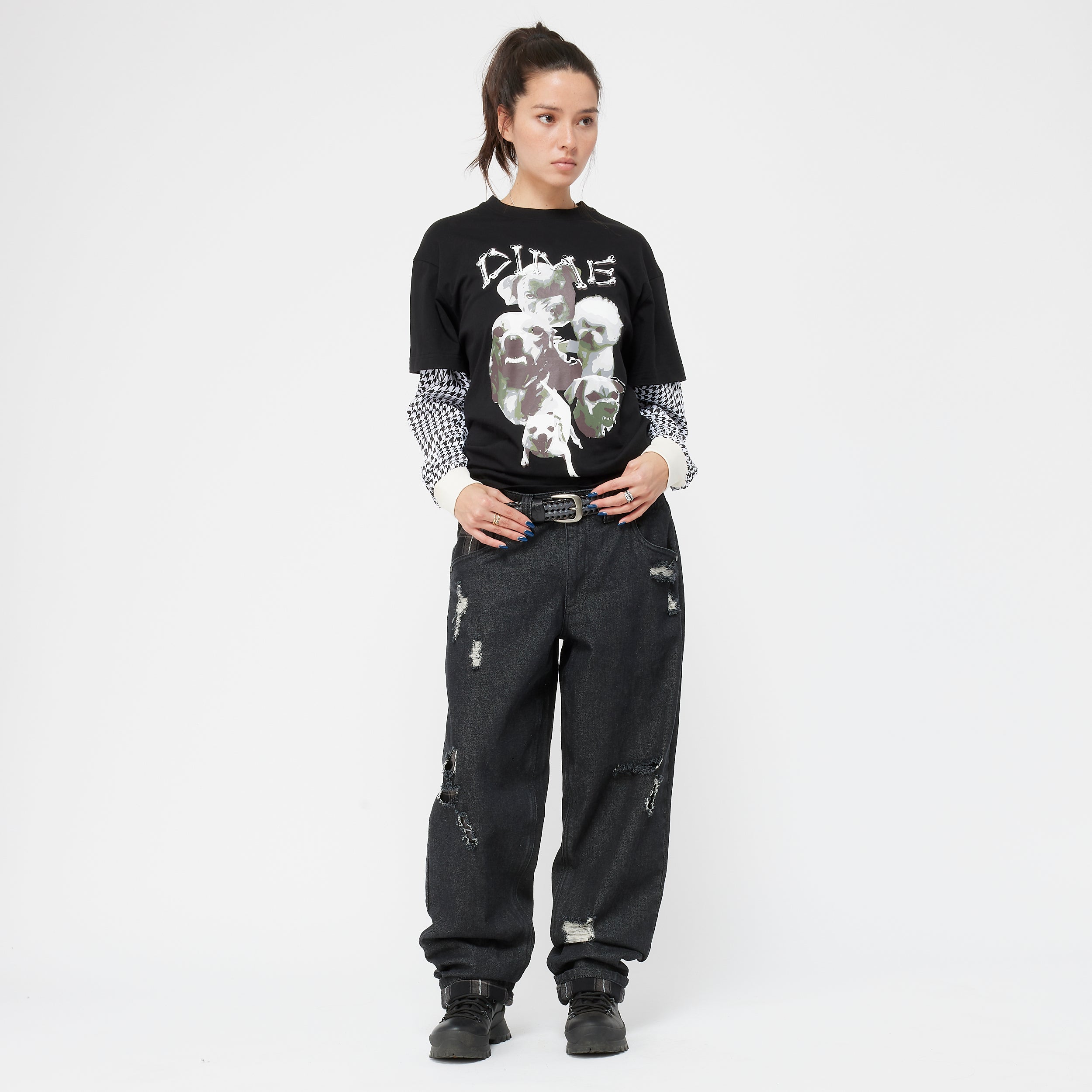 【Dime】Secret Baggy Denim Pants - Black washed