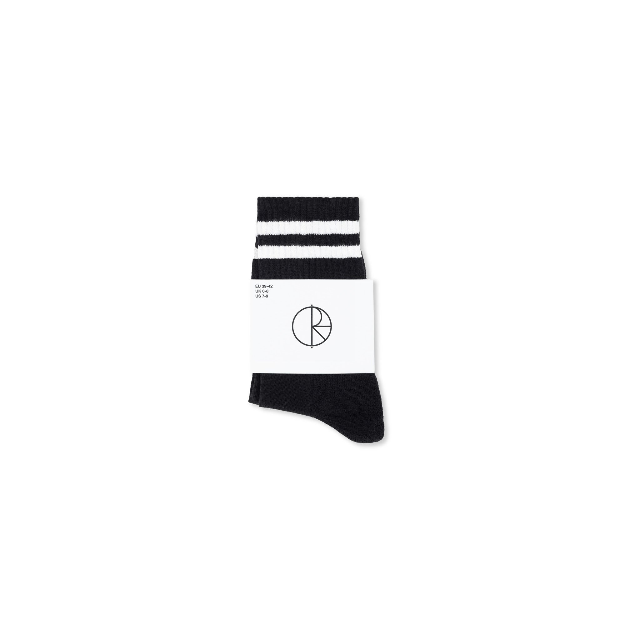 【POLAR SKATE CO.】Happy Sad Rib Socks - Black