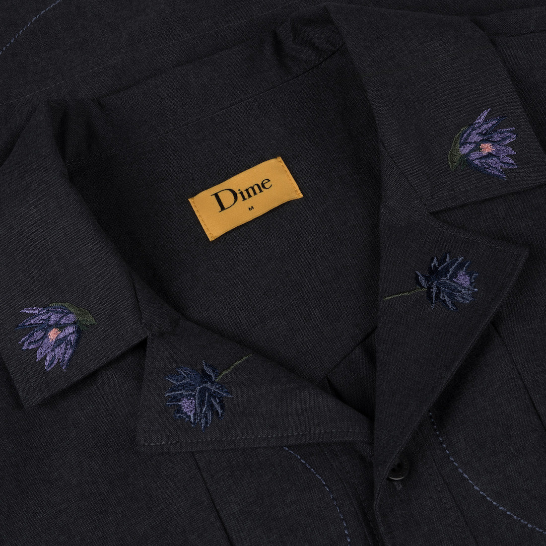 【Dime】Lotus Button Up SS - Vintage black