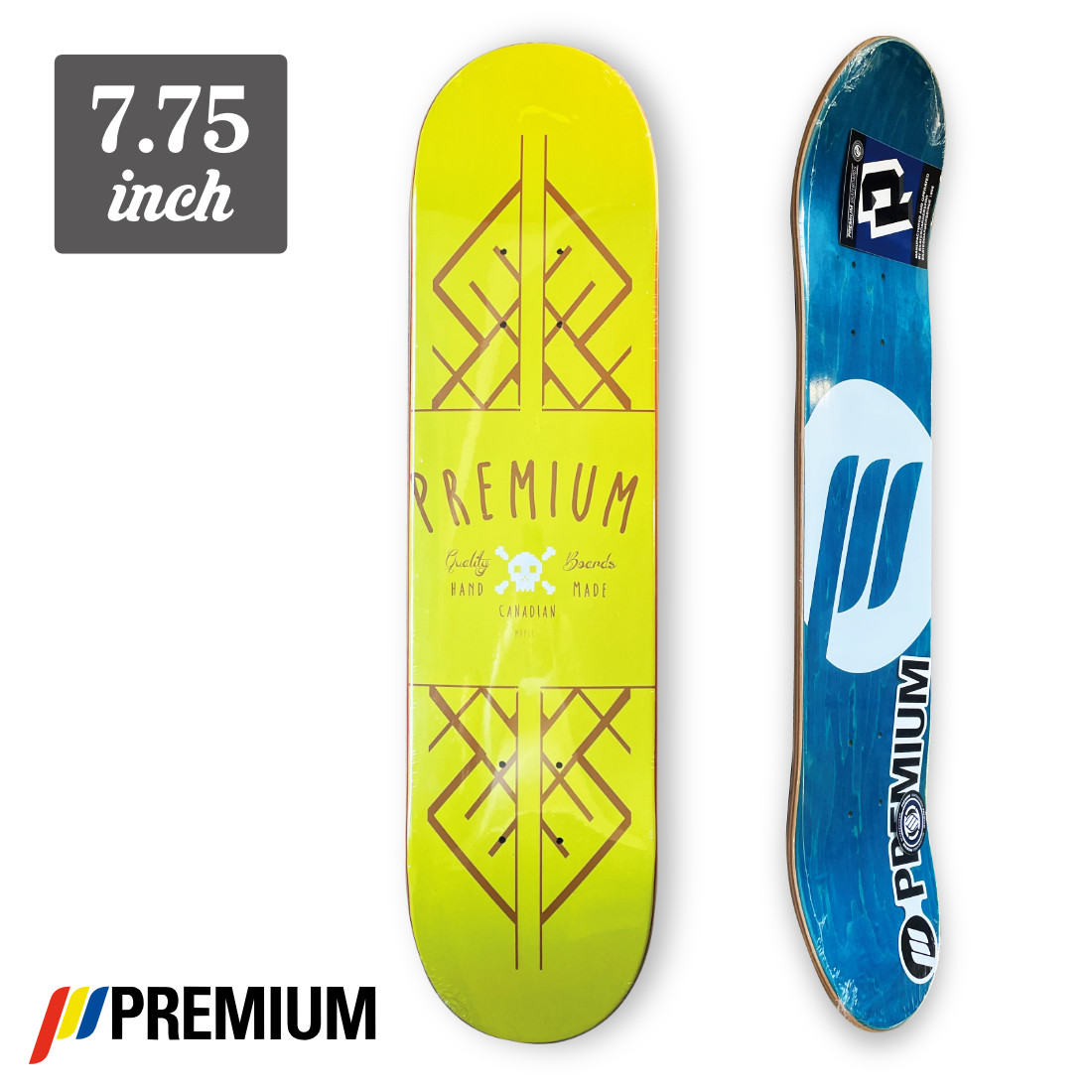 【7.75】Premium Skateboards - Retro "Yellow"