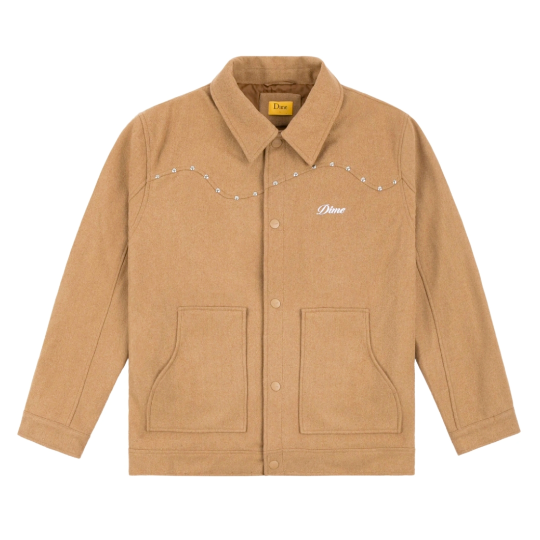 【Dime】Studded Wool Bomber - Tan