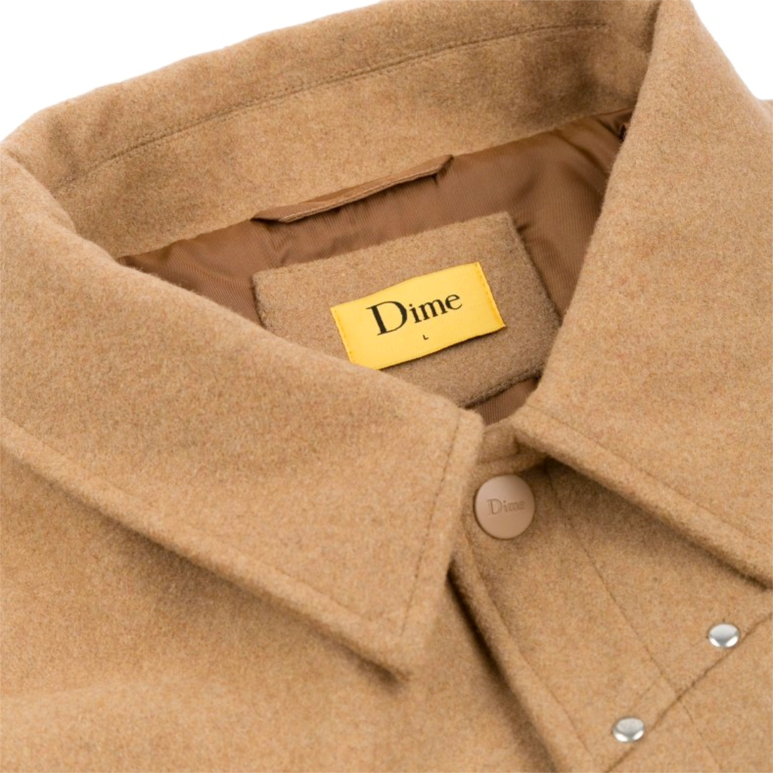 【Dime】Studded Wool Bomber - Tan
