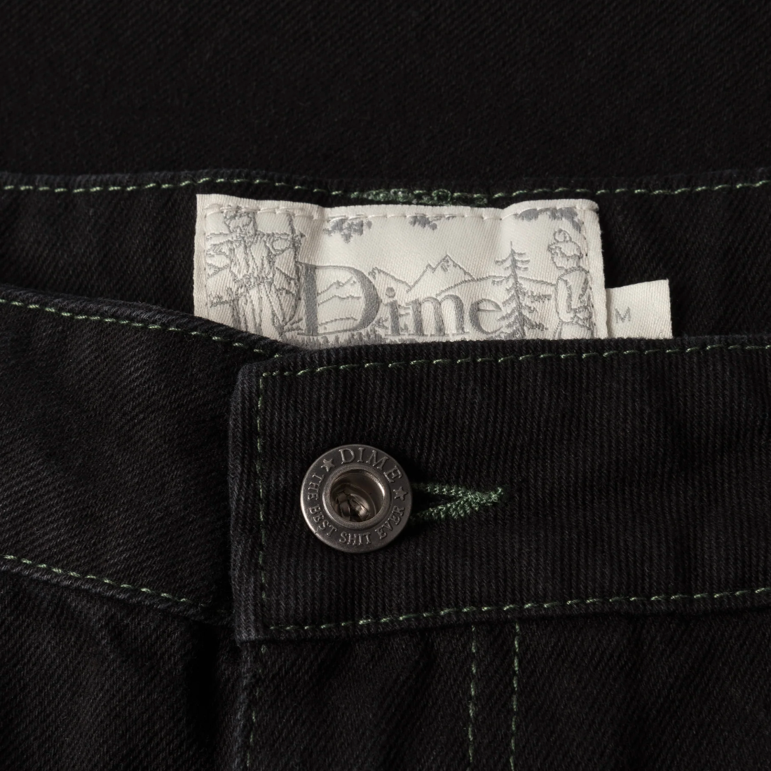 【Dime】Baggy Denim Pants - Black