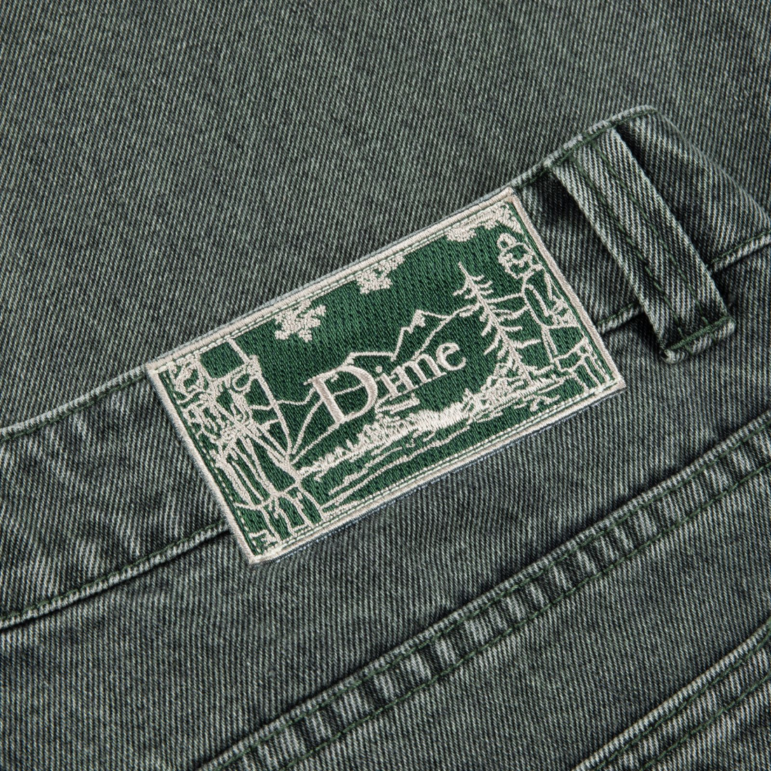 【Dime】Relaxed Denim Pants - Faded Green
