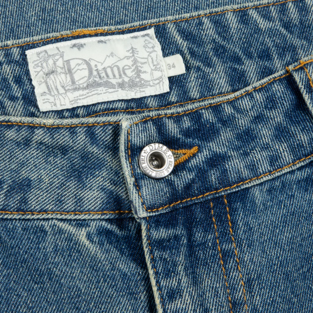 【Dime】Relaxed Denim Pants - Sandblasted indigo