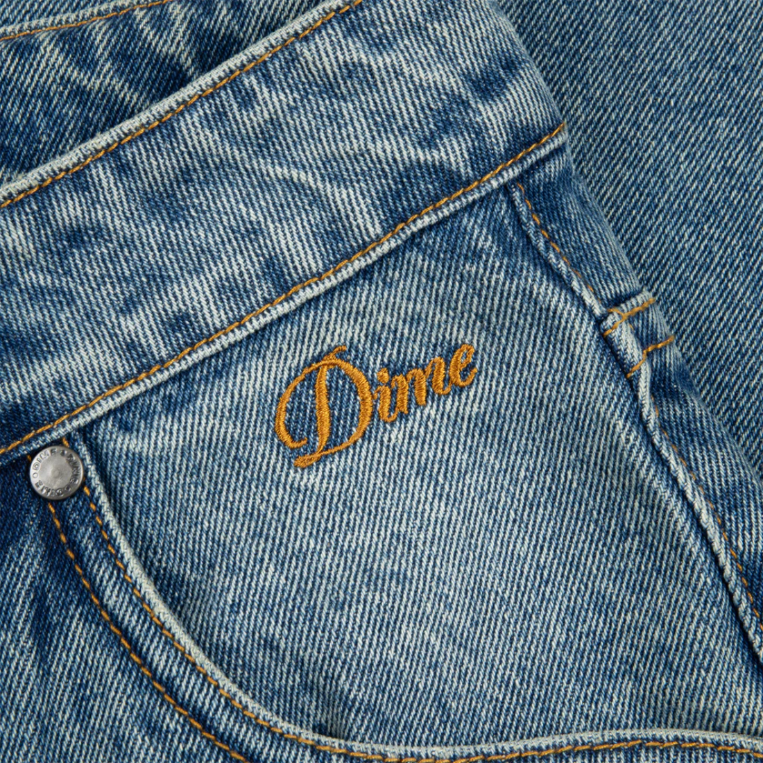 【Dime】Relaxed Denim Pants - Sandblasted indigo