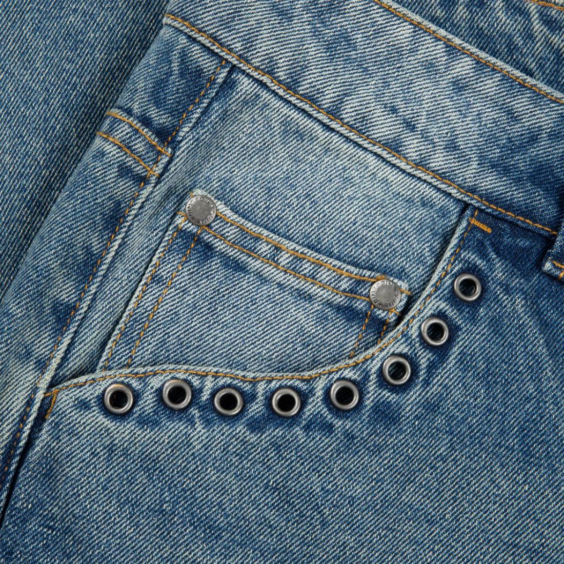 【Dime】Relaxed Denim Pants - Sandblasted indigo