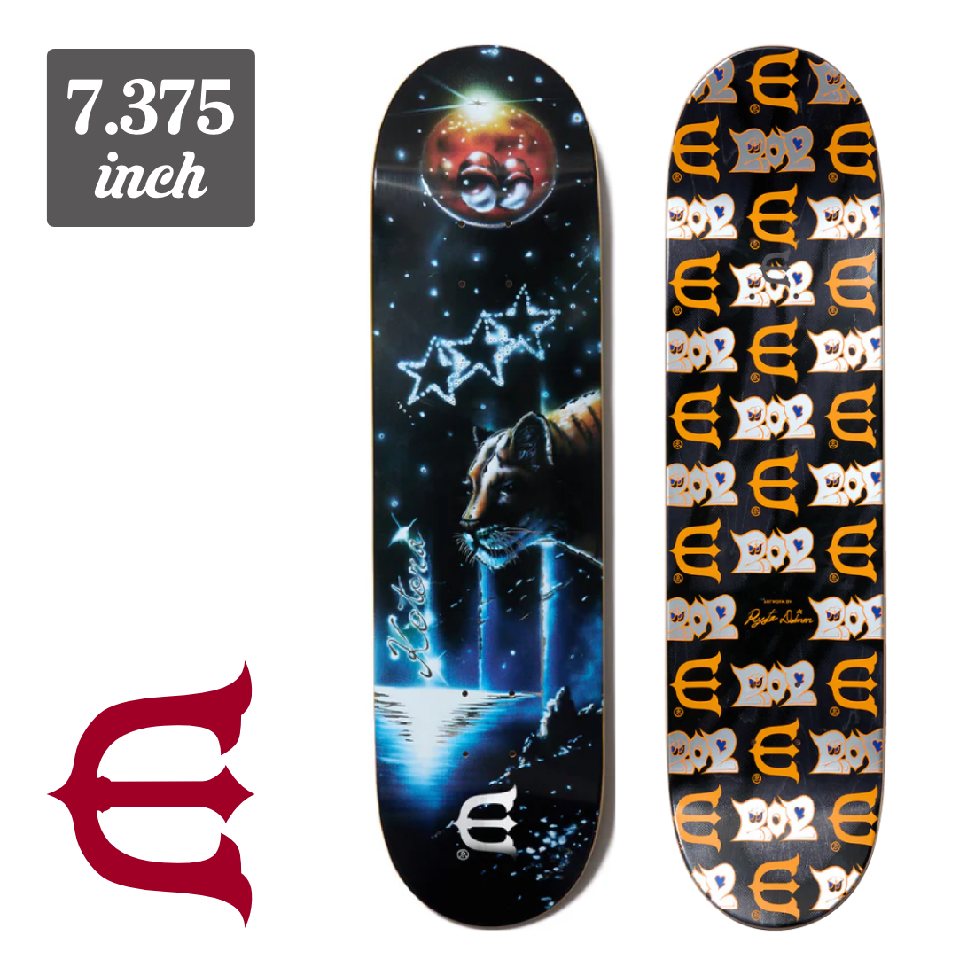 (子供用)【7.375】Evisen Skateboards - Tiger In The Shining Night "Kotora Mitani"