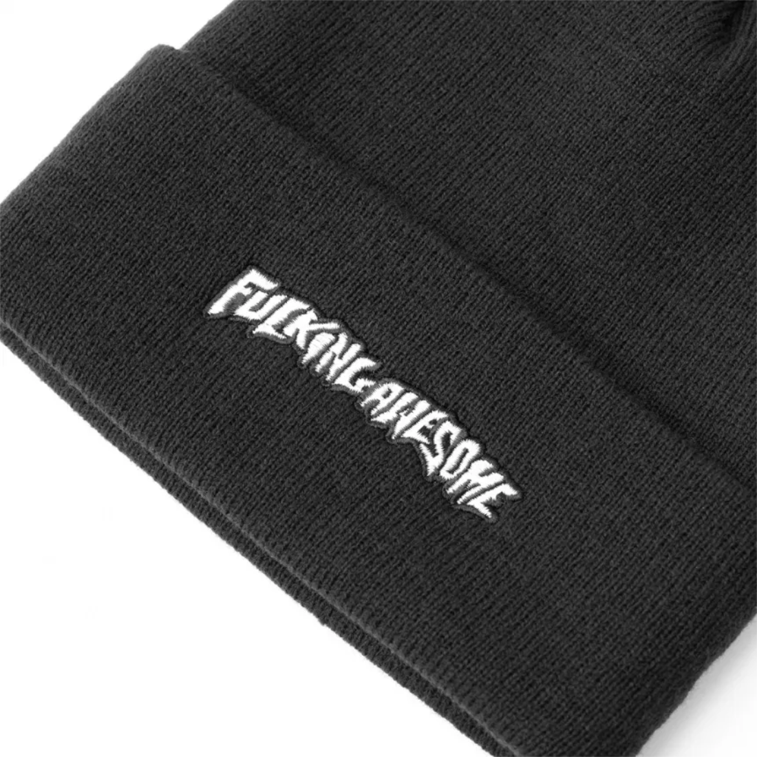【Fucking Awesome】Little Stamp Embroidered Beanie - Black