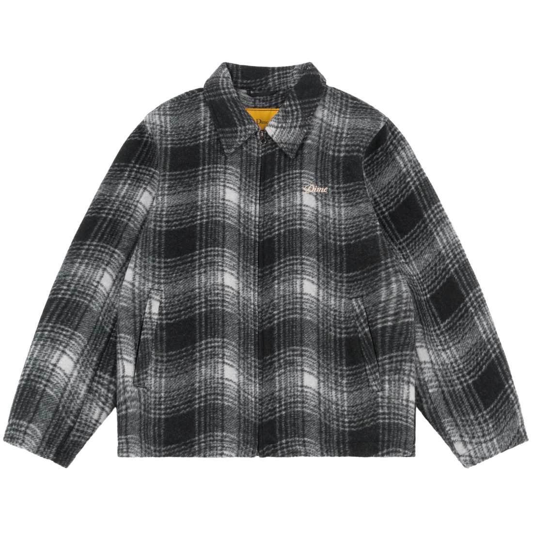 【Dime】Wave Plaid Jacket - Charcoal