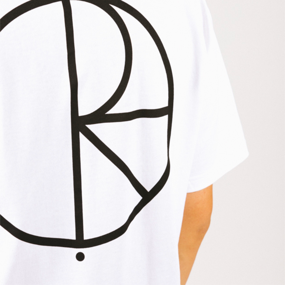 【POLAR SKATE CO.】Stroke Logo Tee - White