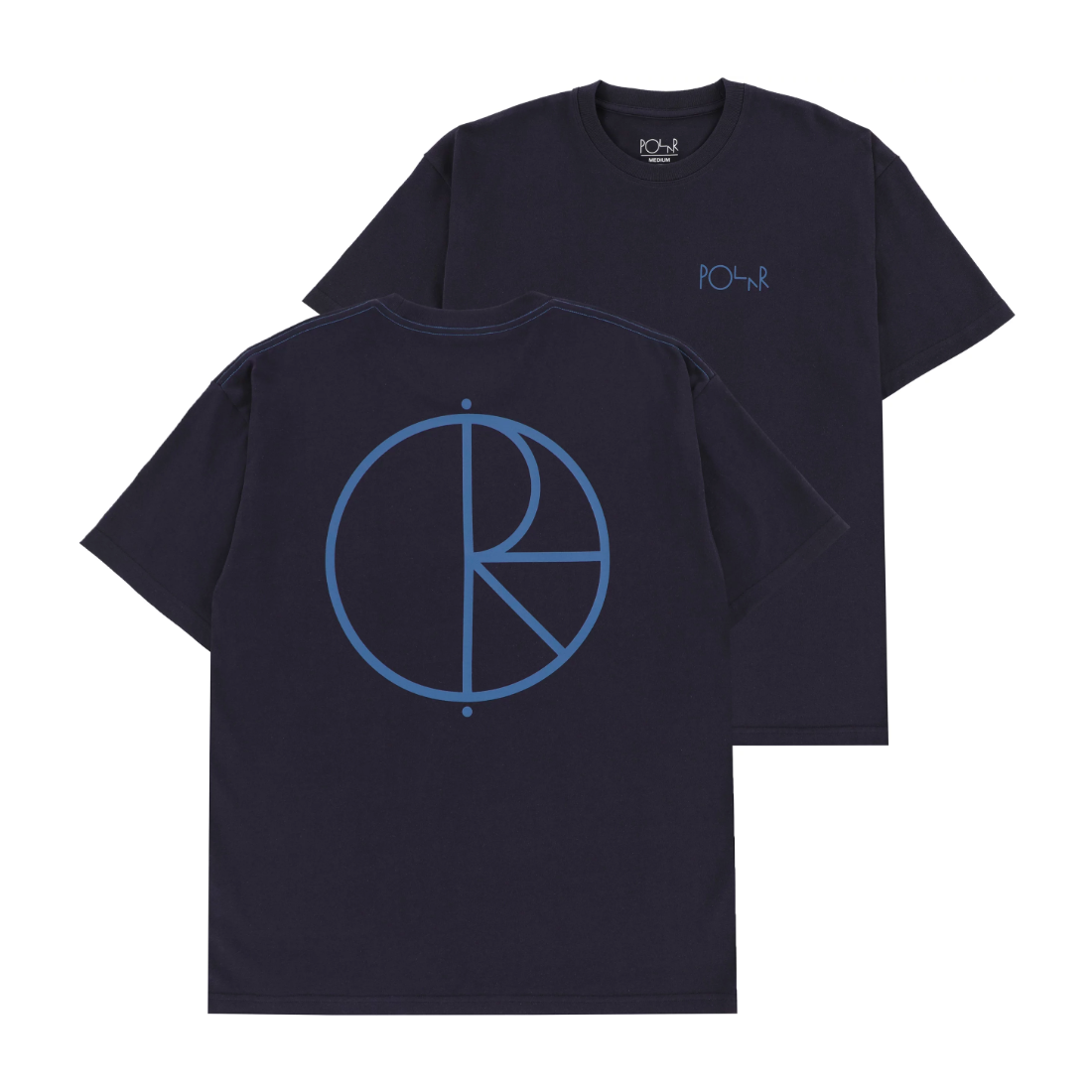 【POLAR SKATE CO.】Stroke Logo Tee - Navy/Blue