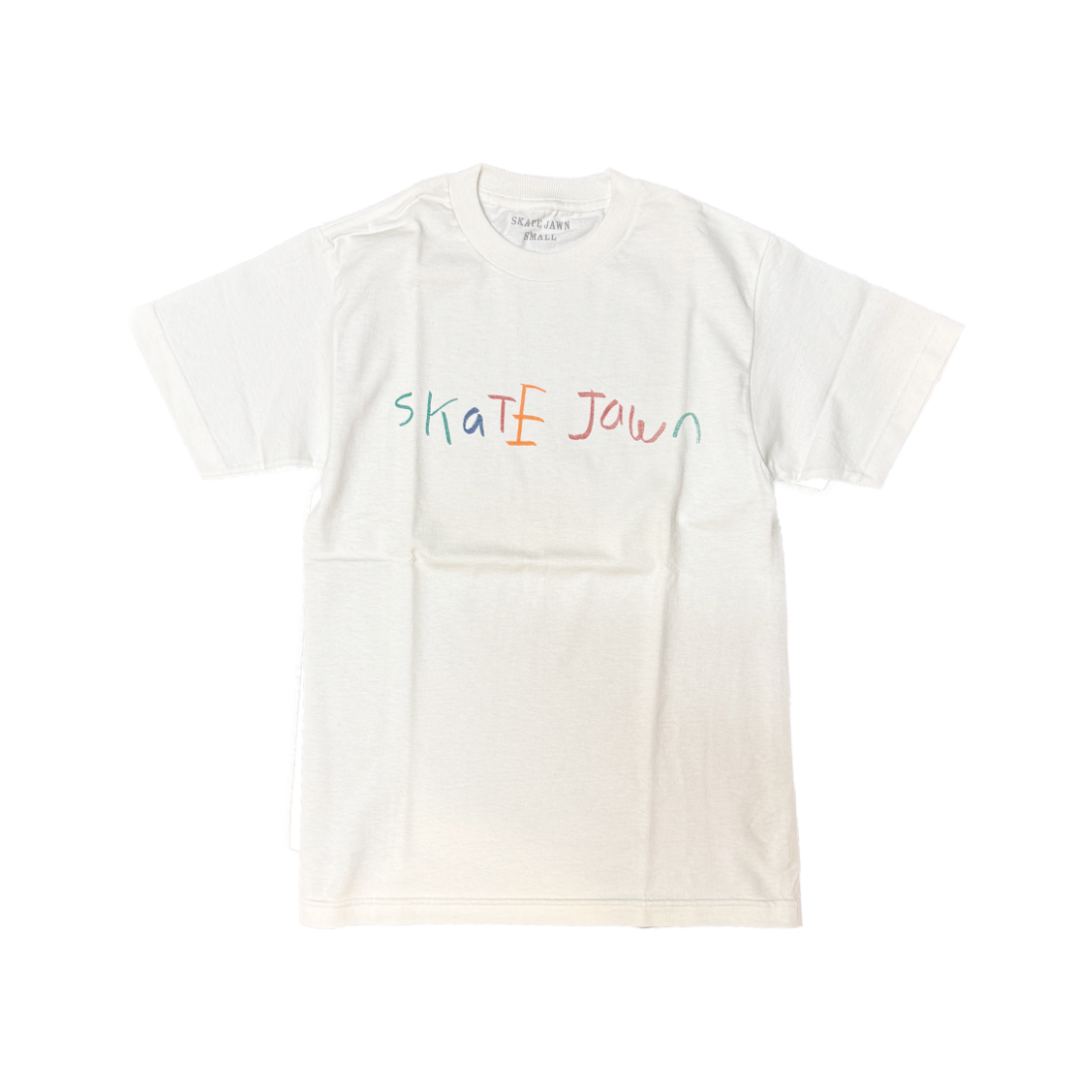 【SKATE JAWN】Crayon Tee - White