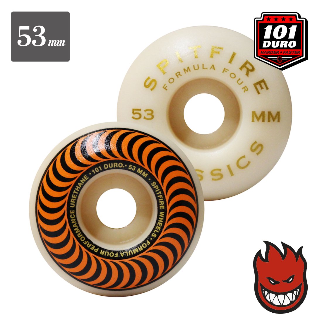 【SPITFIRE WHEEL】Formula Four "Classic" - 53mm/101DU