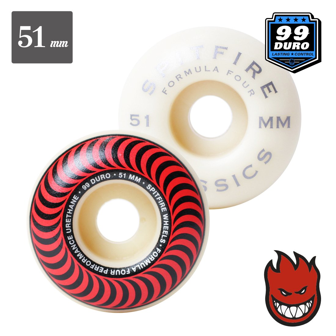 【SPITFIRE WHEEL】Formula Four "Classic" - 51mm/99DU