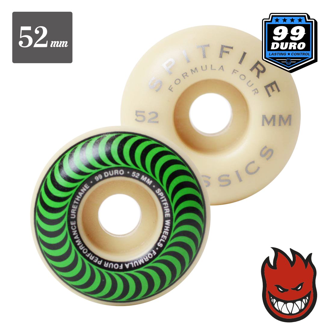 【SPITFIRE WHEEL】Formula Four "Classic" - 52mm/99DU