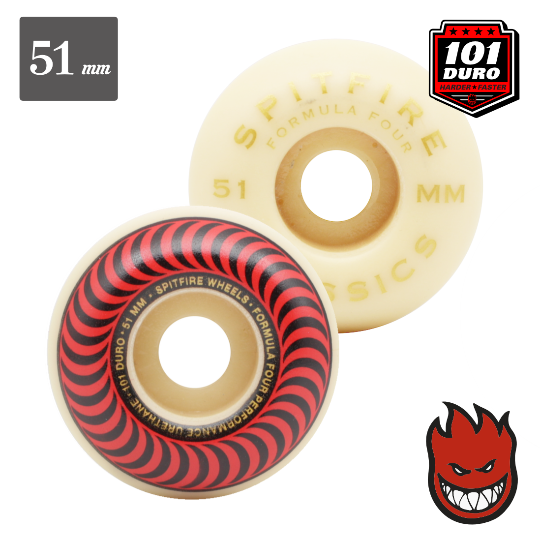 【SPITFIRE WHEEL】Formula Four "Classic" - 51mm/101DU