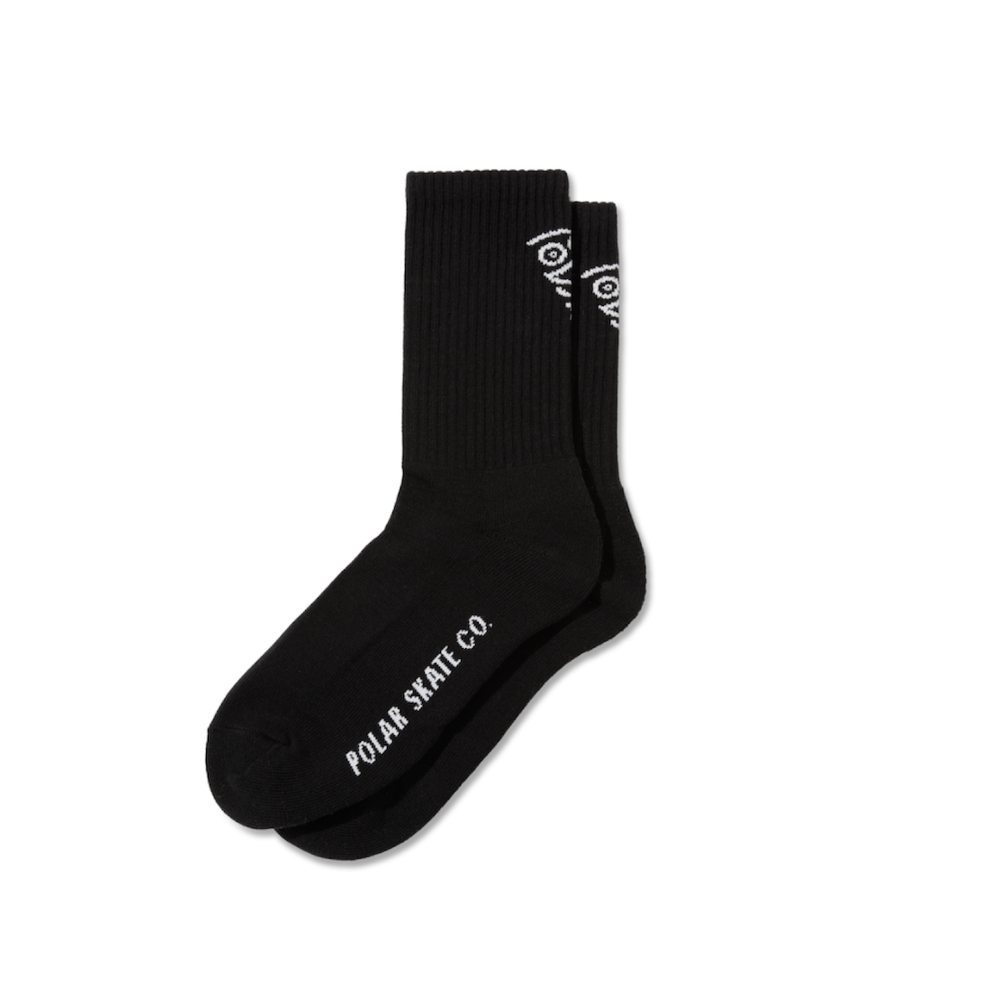 【POLAR SKATE CO.】Face Socks - Black
