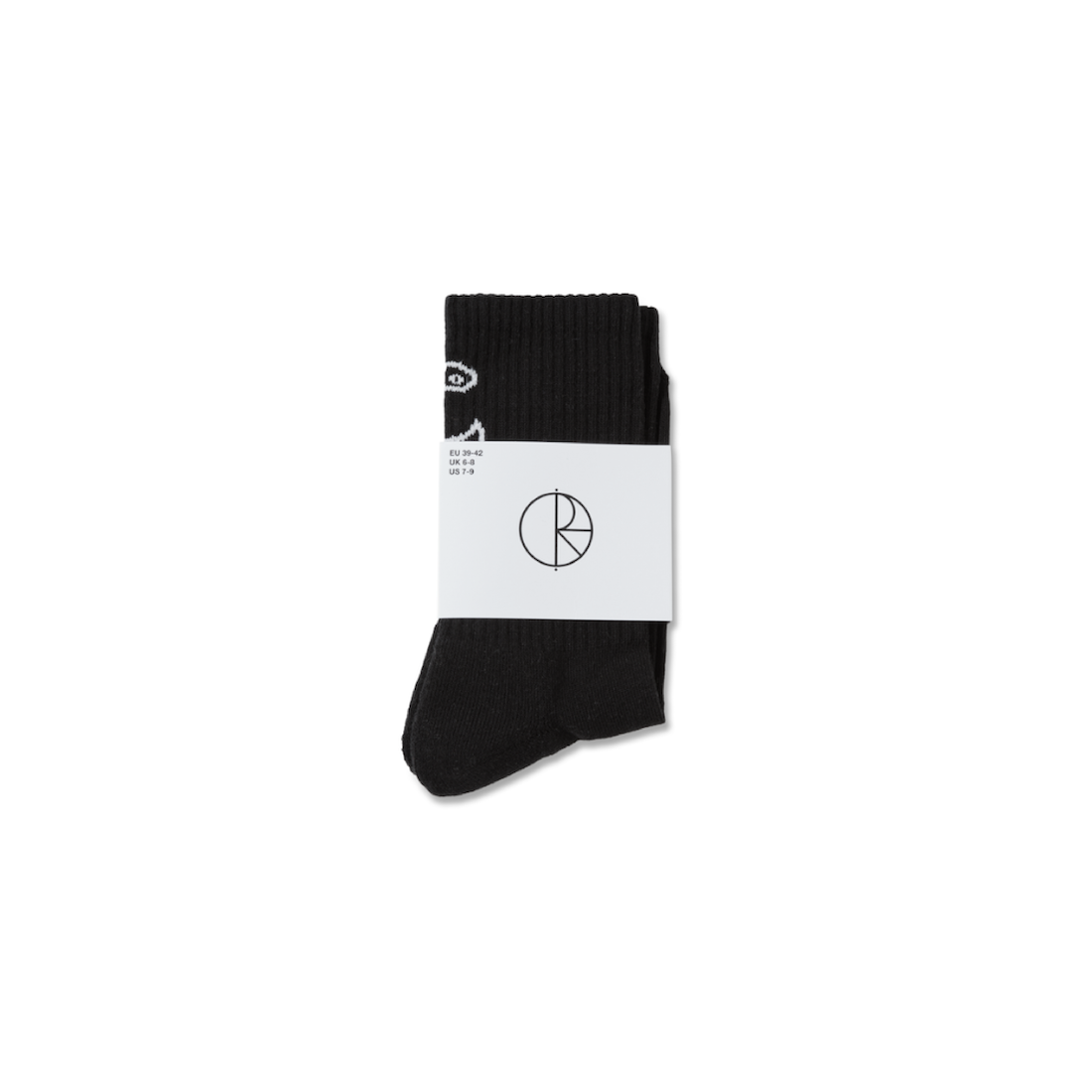 【POLAR SKATE CO.】Face Socks - Black