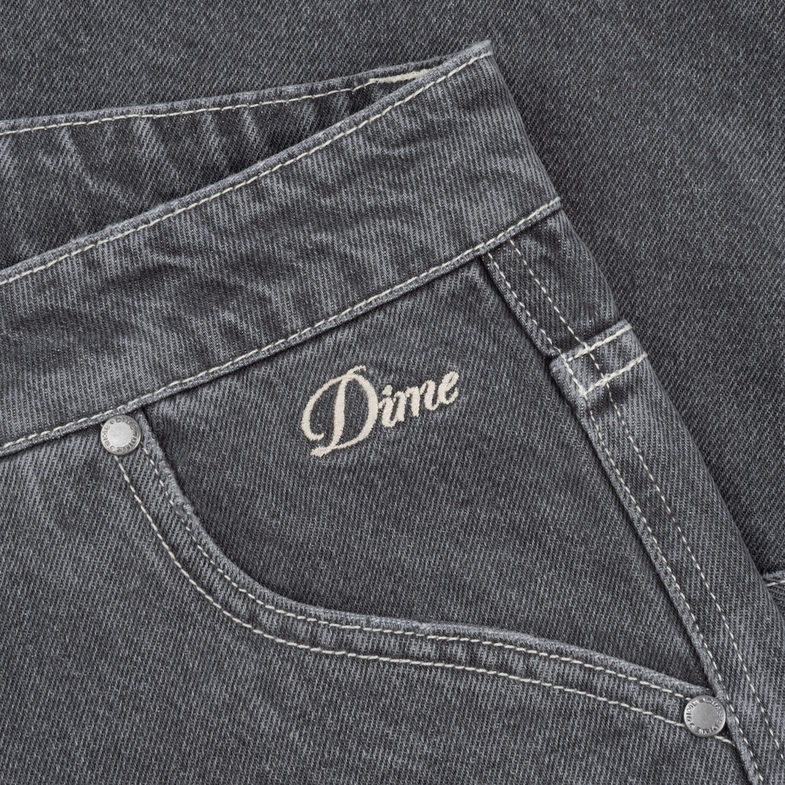 【Dime】Classic Denim Shorts - Faded black