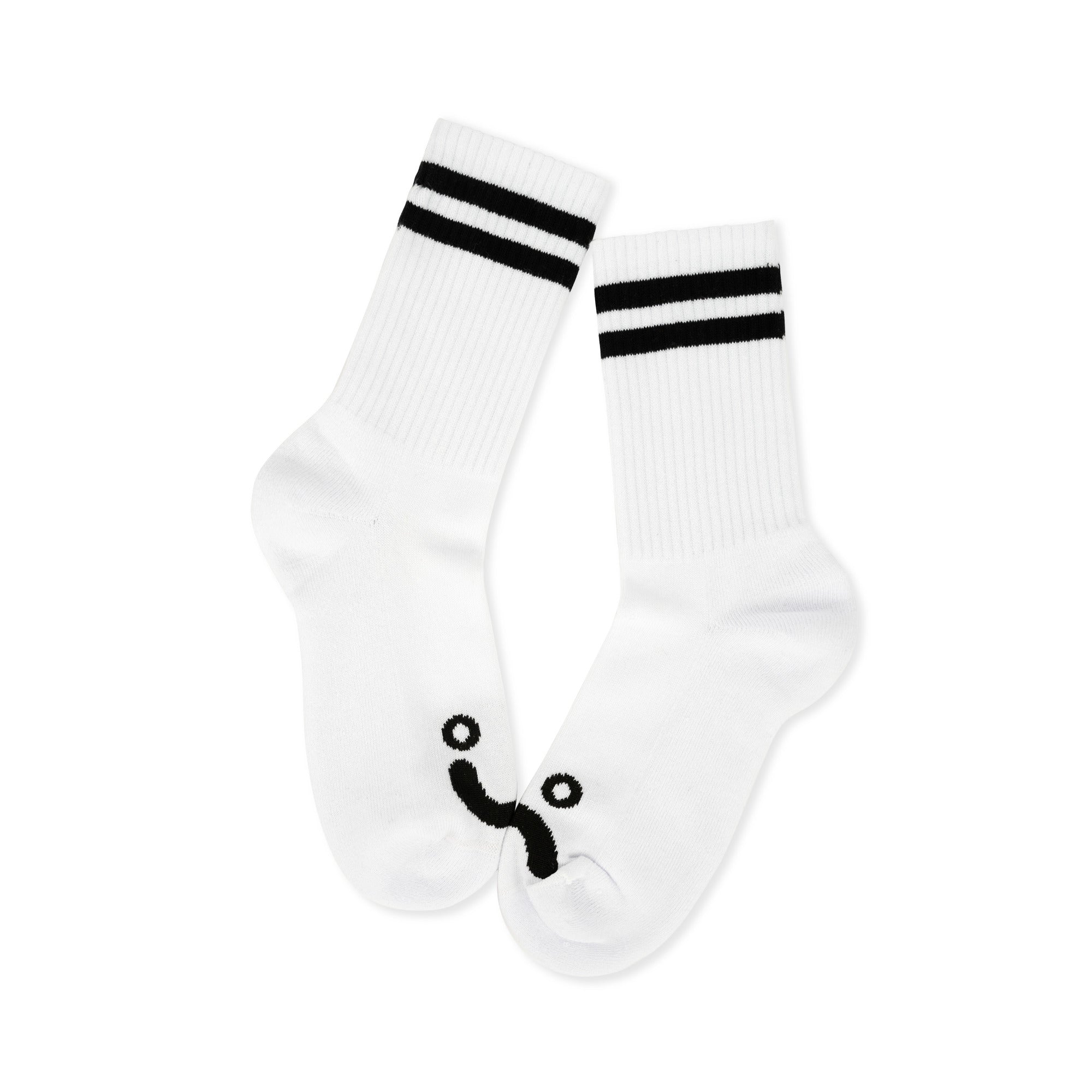 【POLAR SKATE CO.】Happy Sad Rib Socks - White