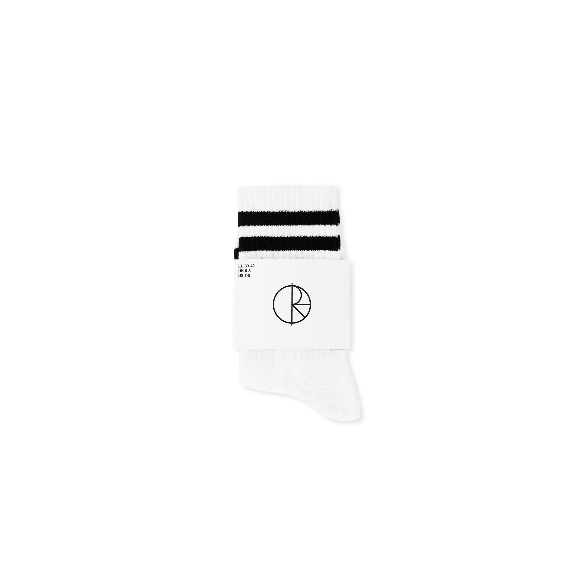 【POLAR SKATE CO.】Happy Sad Rib Socks - White