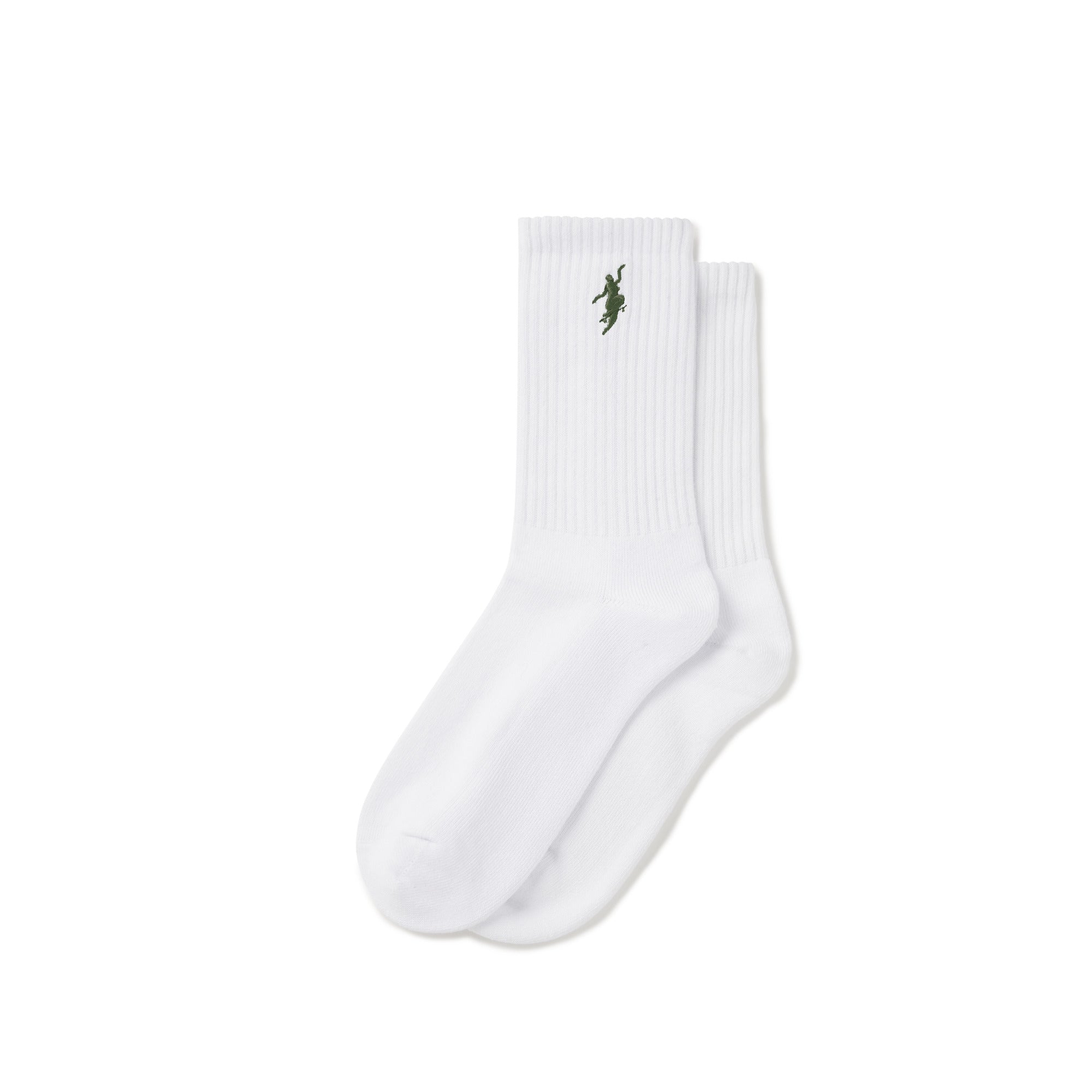 【POLAR SKATE CO.】No Comply Rib Socks - White