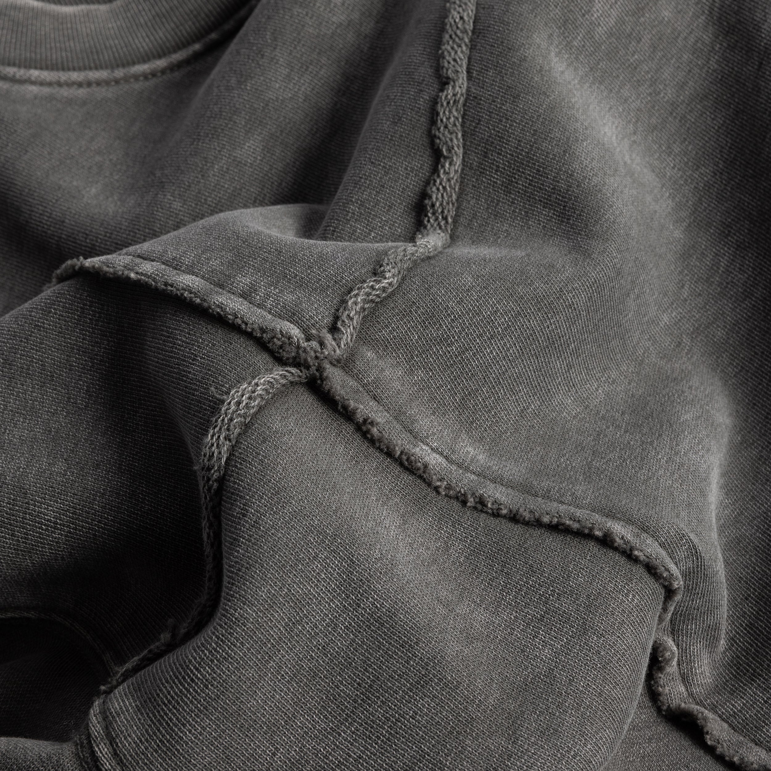 【Dime】Reverse Stitch Crewneck - Charcoal washed