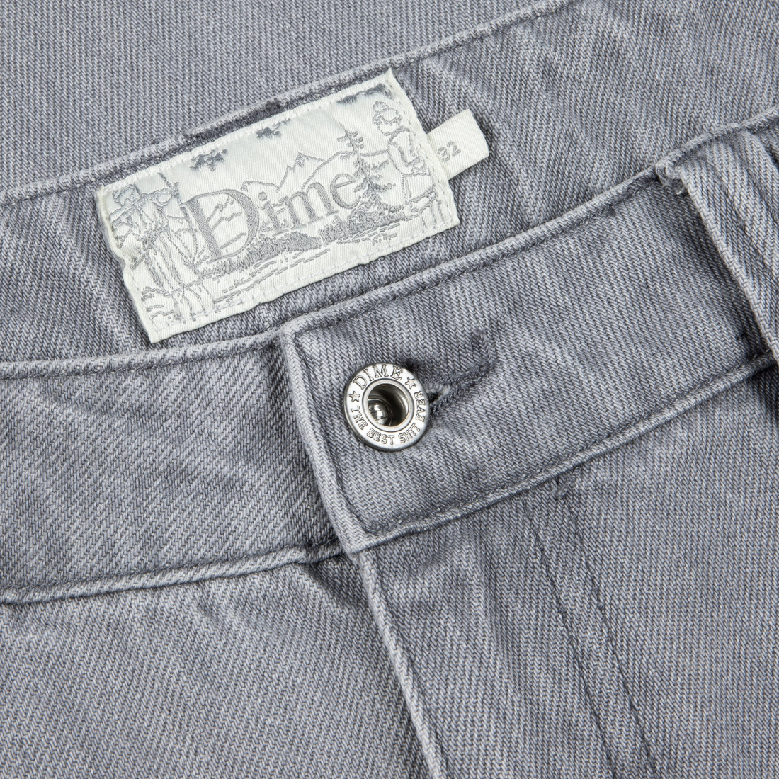 【Dime】Baggy Denim Pants - Sandblasted gray