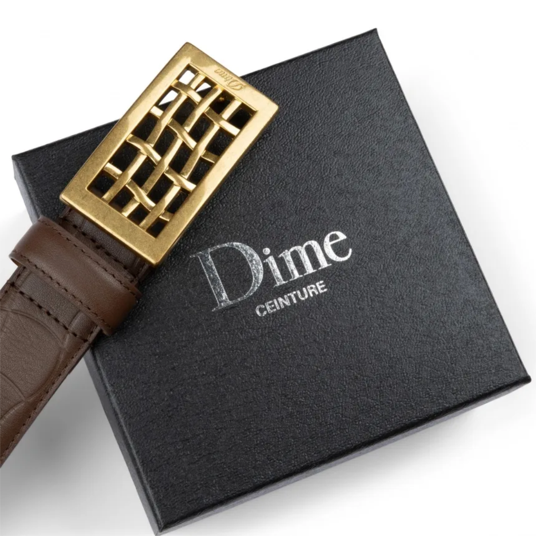 【Dime】Heavyweight Leather Belt - Brown