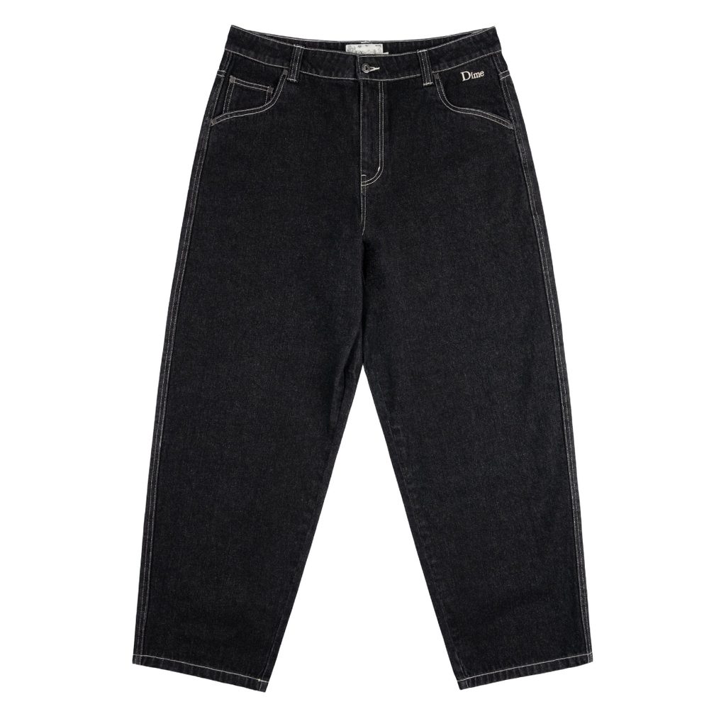 Dime】Baggy Denim Pants - Black washed