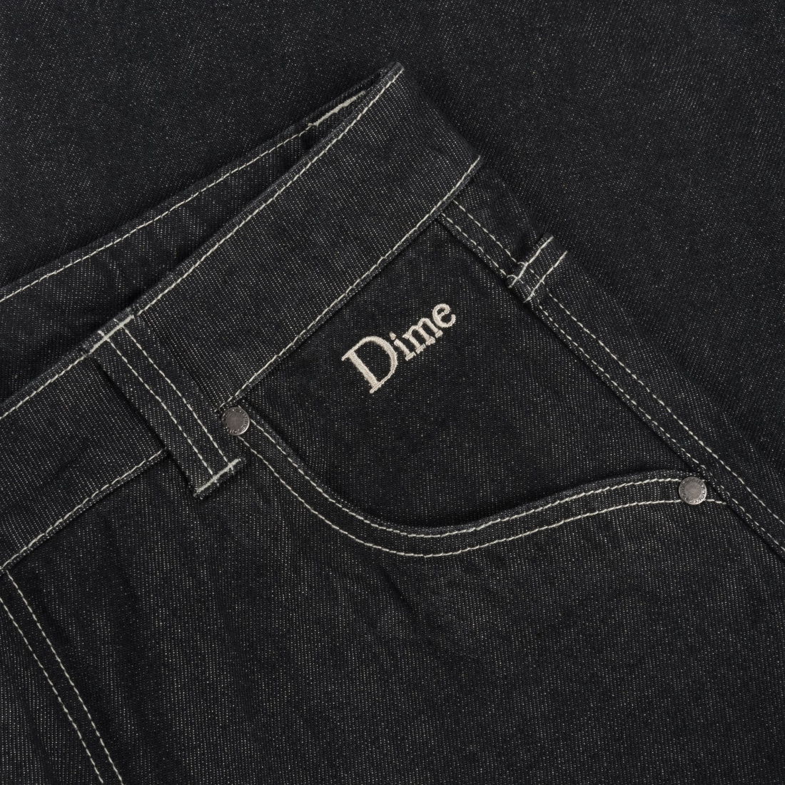 【Dime】Baggy Denim Pants - Black washed
