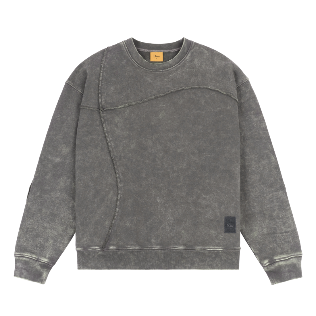 【Dime】Reverse Stitch Crewneck - Charcoal washed