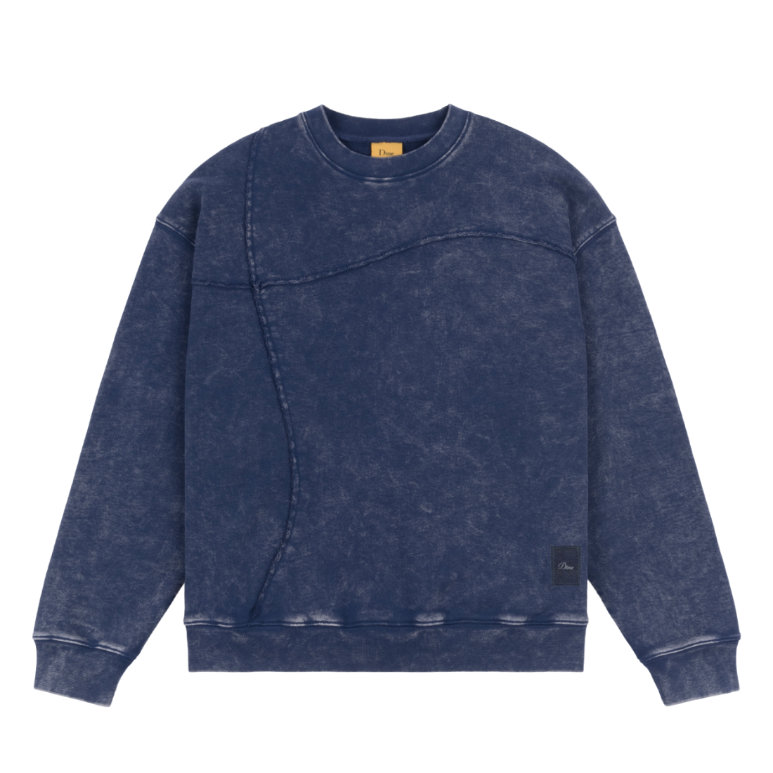 【Dime】Reverse Stitch Crewneck - Navy washed