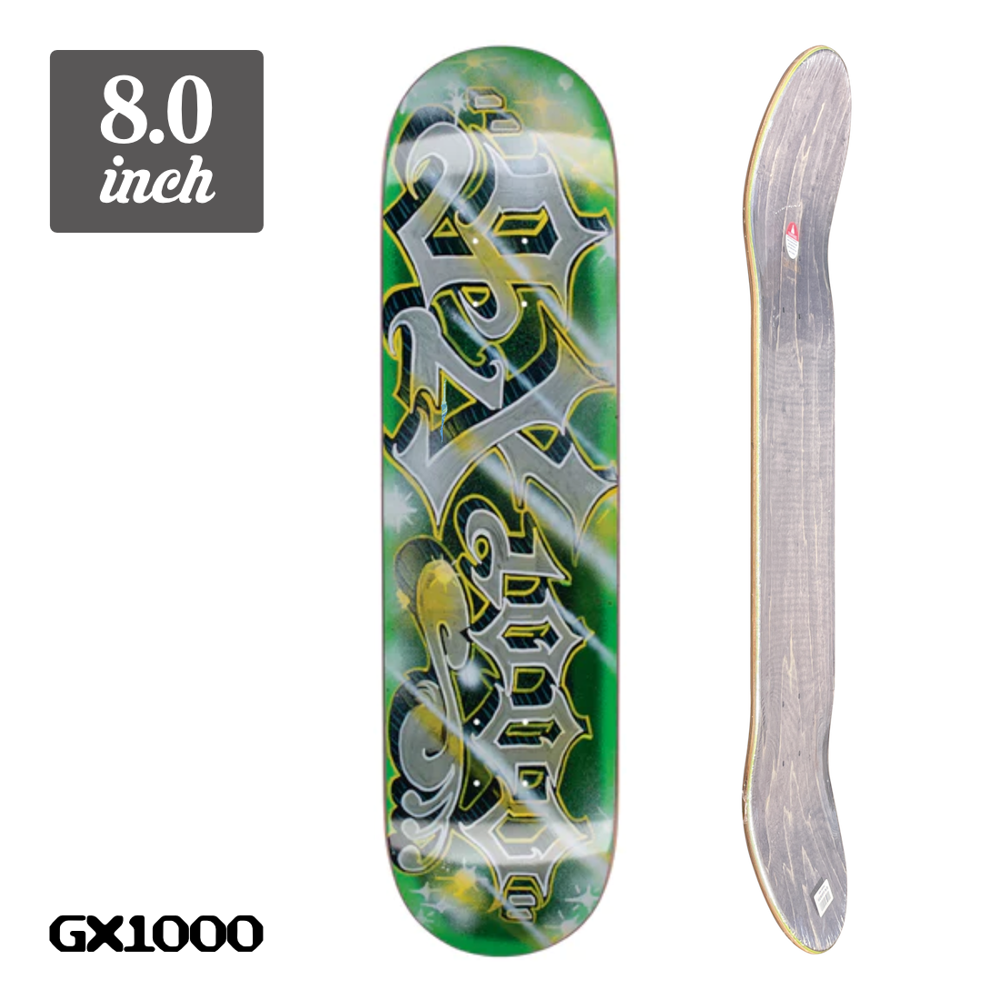 中古品　GX1000 Graffiti デッキ 8.0インチ　パーツ付き完成品 8.0】Gx1000 - Scrept